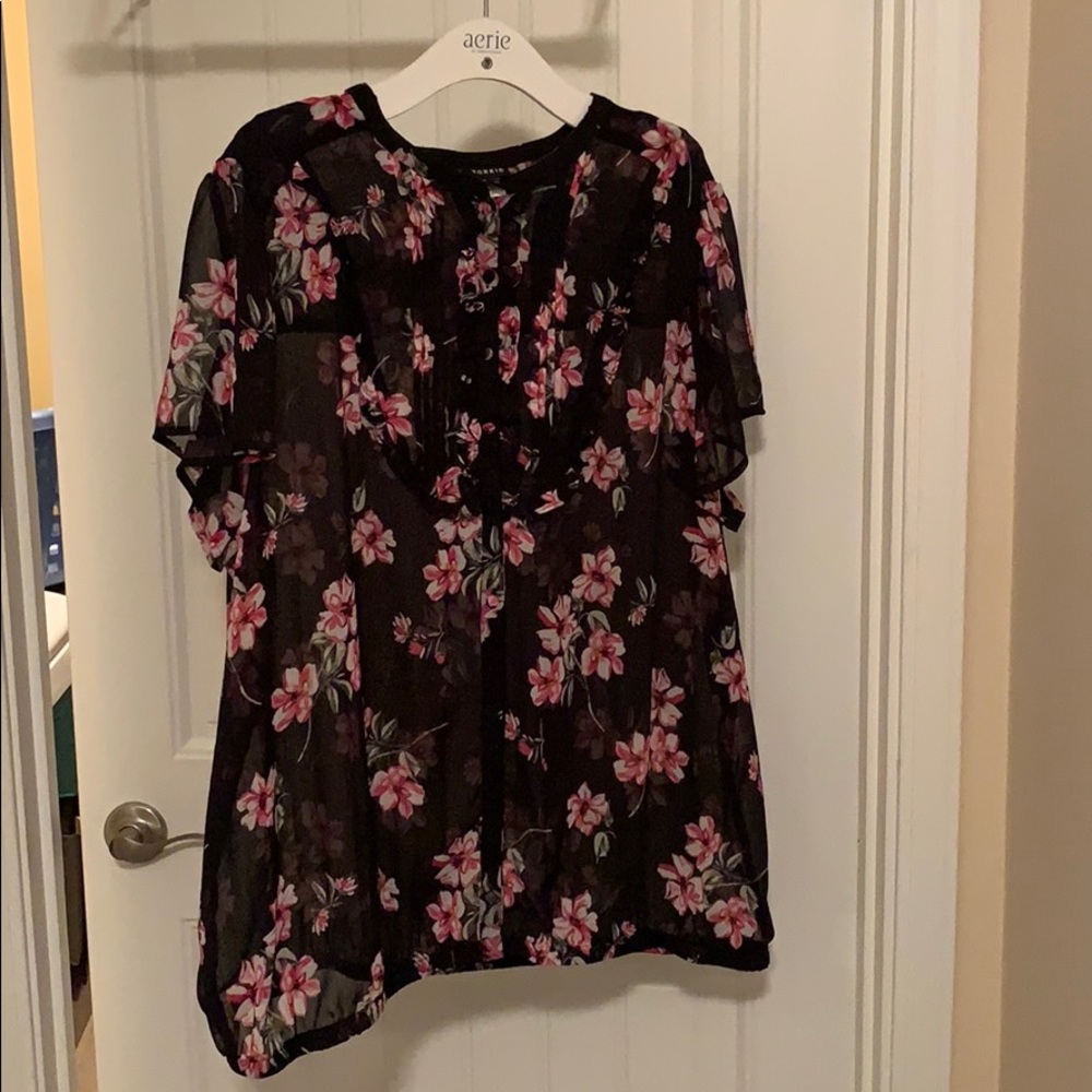 Torrid bubble hem blouse
